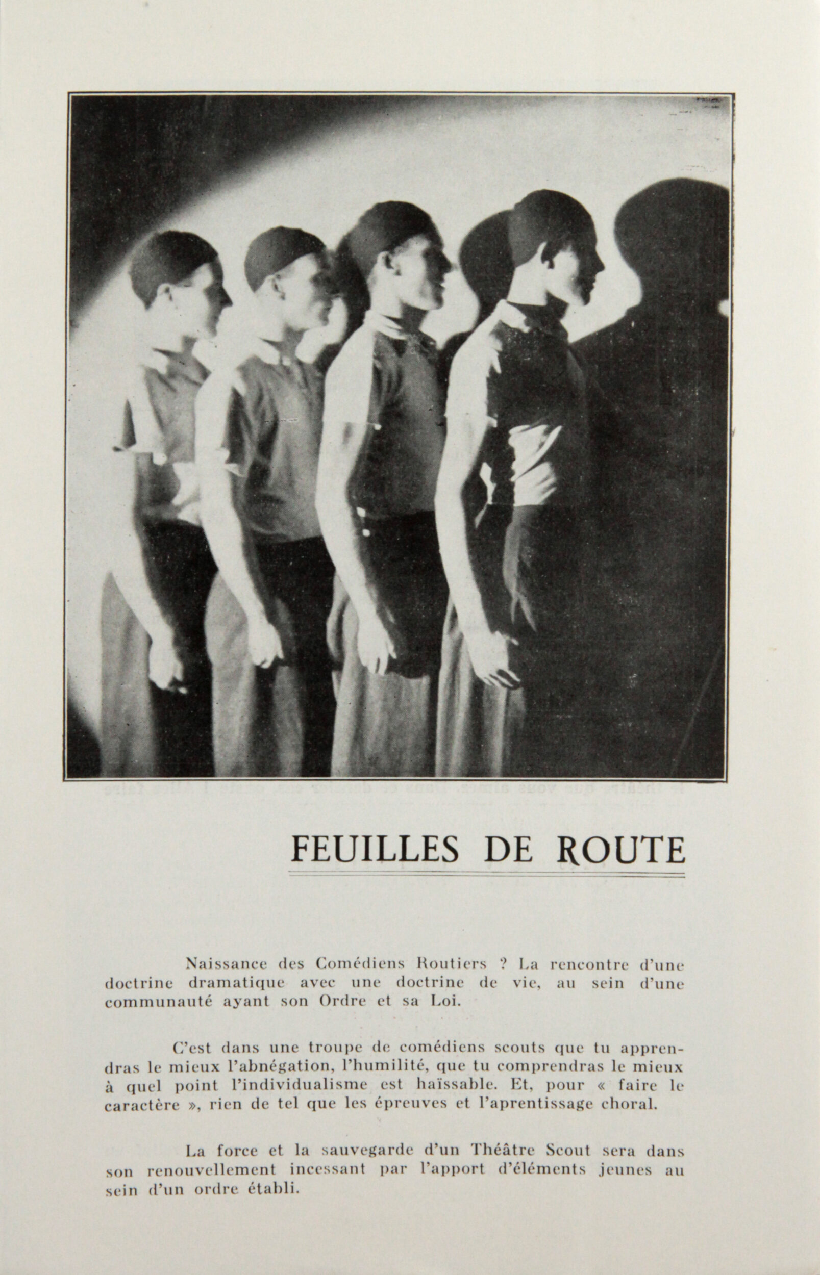 Photographie des Comédiens routiers, s.d., SHT, Fonds Léon Chancerel, Boîte BIV