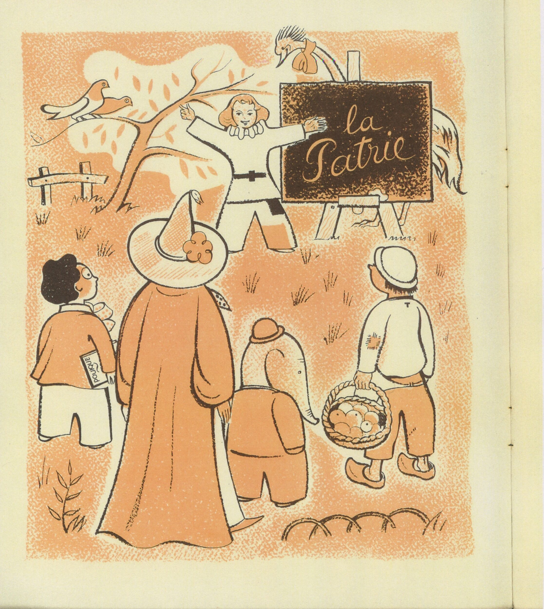 Scan d'album illustré, Les 3 leçons de Lududu Maître d'école, Léon Chancerel et André Paul, Paris, La Gerbe de France, s.d., SHT, Fonds Léon Chancerel