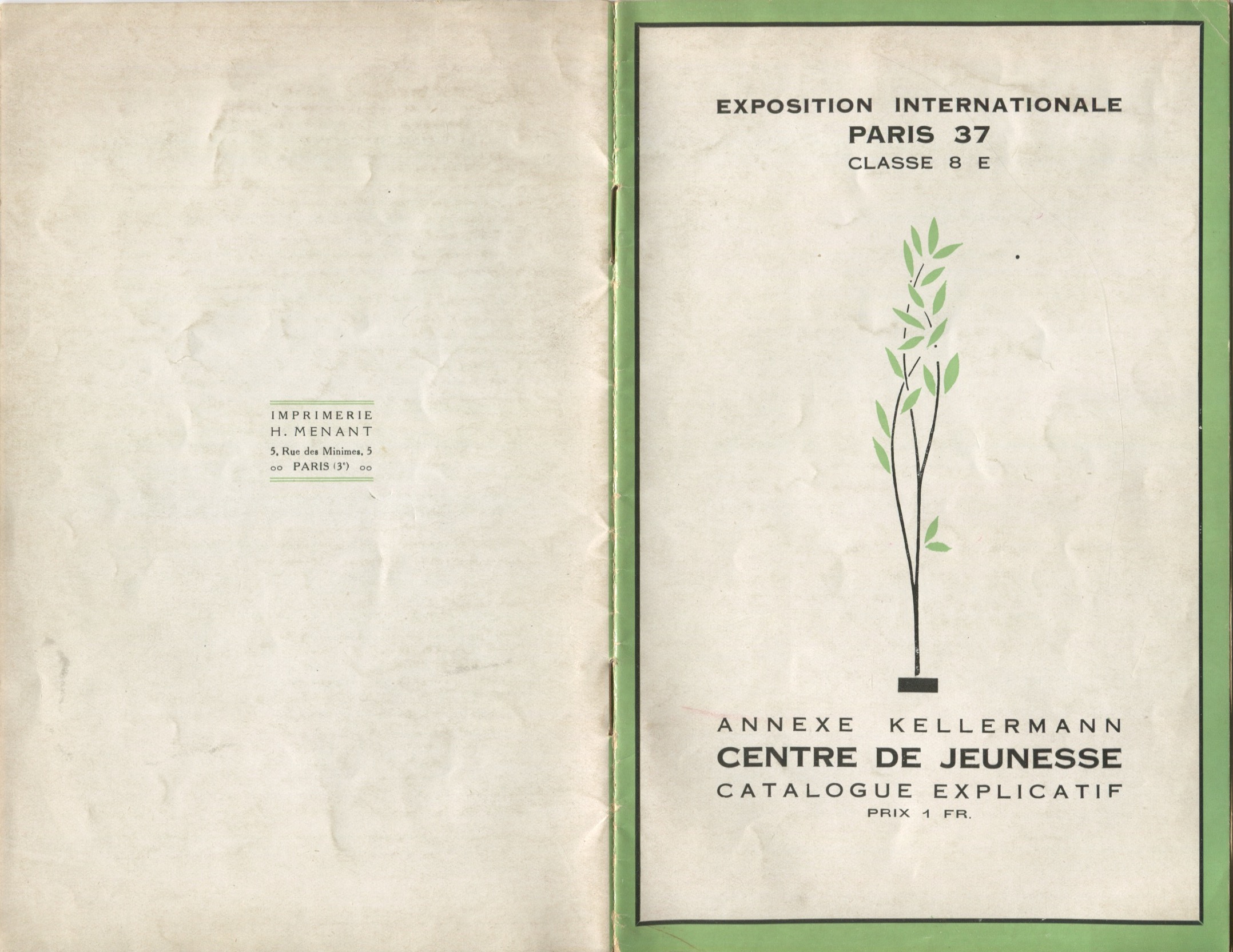 Programme du Centre Kellermann, 1937, SHT, Fonds Léon Chancerel, Boîte R43