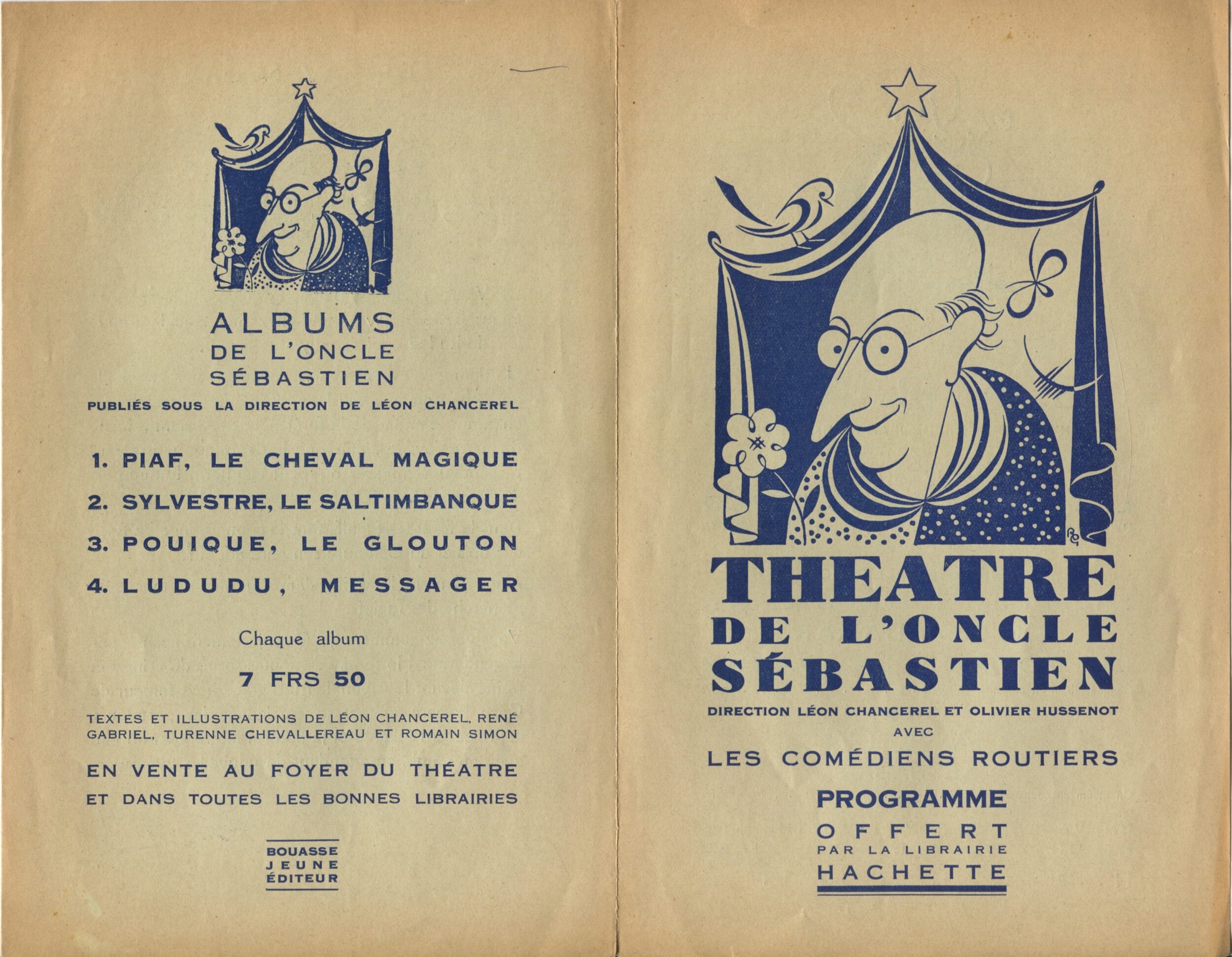 Dépliant Hachette, 1936, SHT, Fonds Léon Chancerel, Boîte BIV (1)