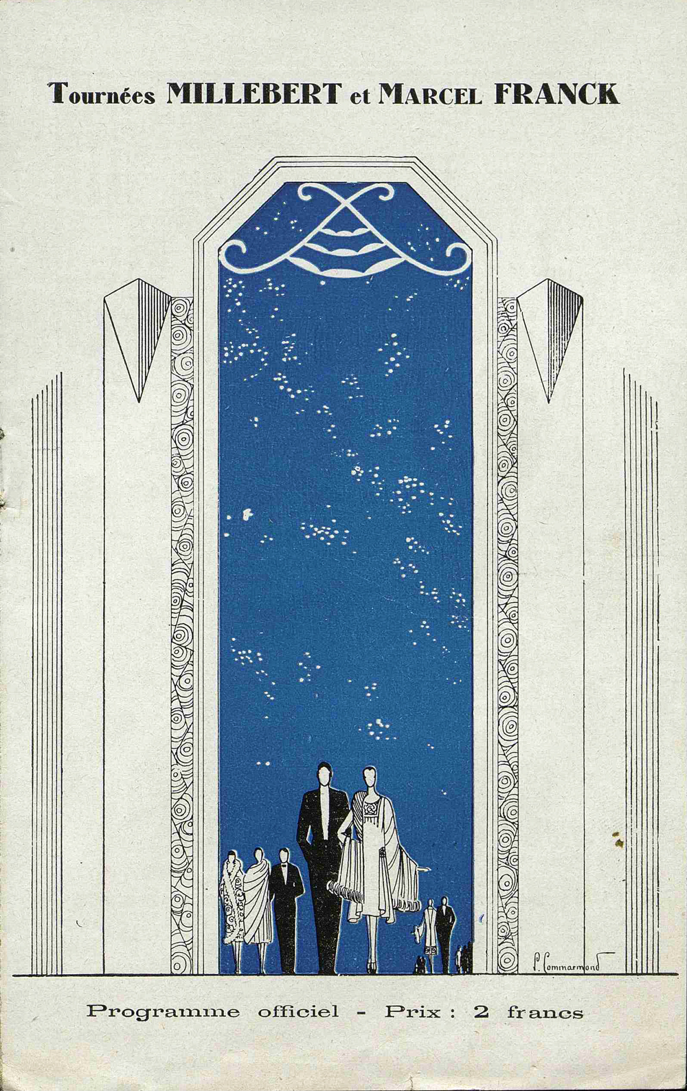 Tournées Millebert et Marcel Franck. Programme pour Le Chant du désert, vers 1931.