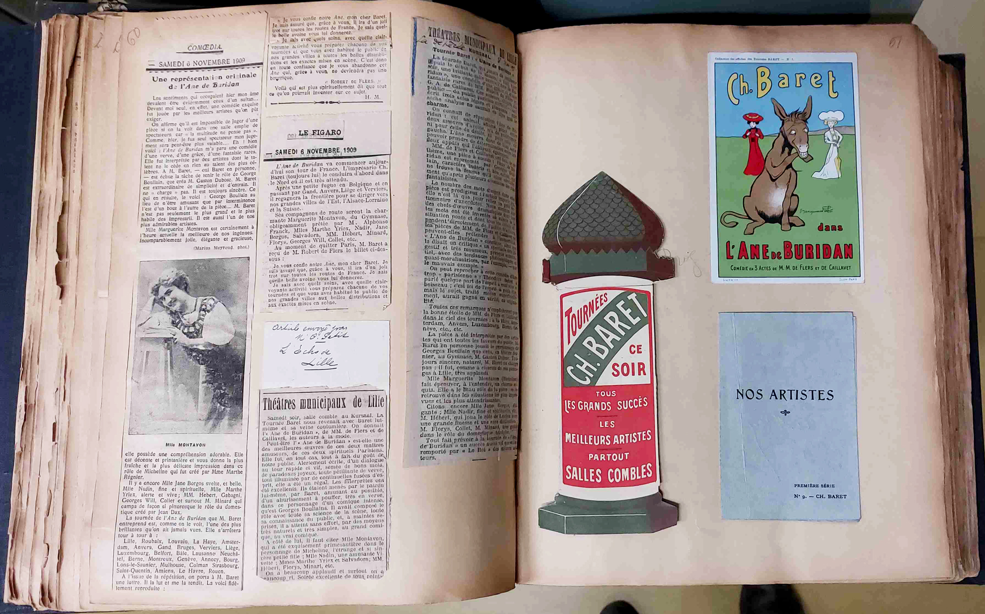 Journal de bord des tournées Charles Baret, 1909. BHVP